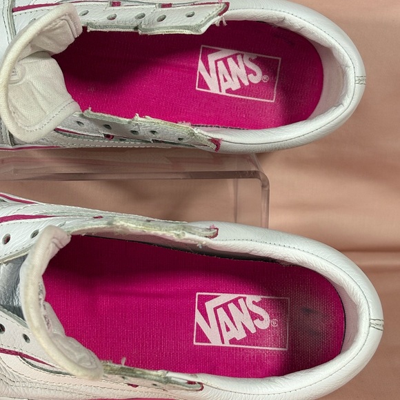 Vans Old Skool Bolt Leather Pop Pink Glow Low Top Unisex Shoes W's 7.5/ M's 6 - Picture 7 of 11